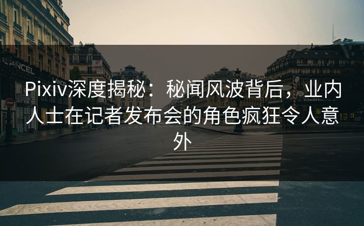 Pixiv深度揭秘：秘闻风波背后，业内人士在记者发布会的角色疯狂令人意外